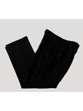 Sag Harbor Pants Size 14 Black Elastic Waist Pockets Polyester Blend